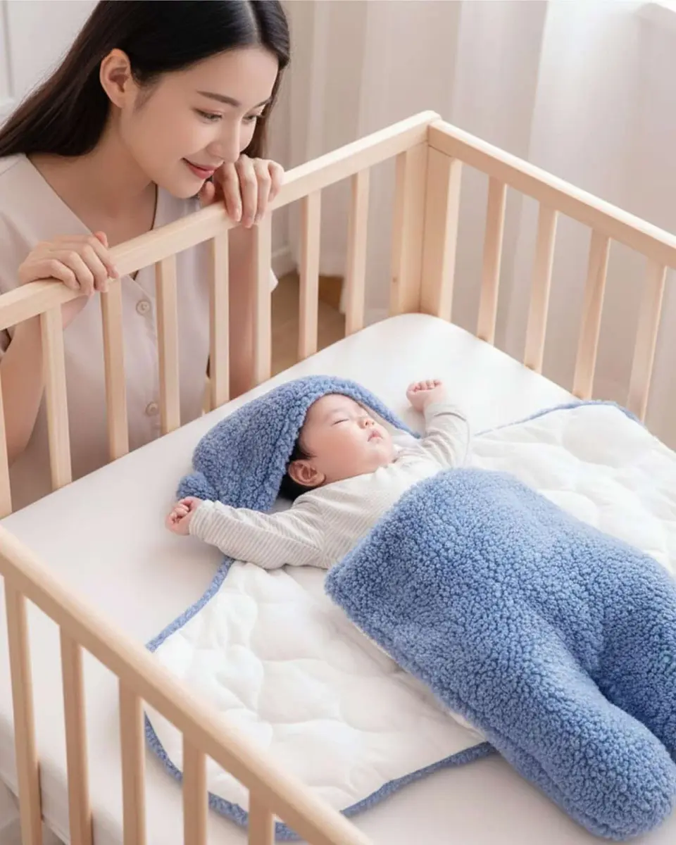SACO DE BEBÉ OSITO TALLA 6 MESES AZUL 1
