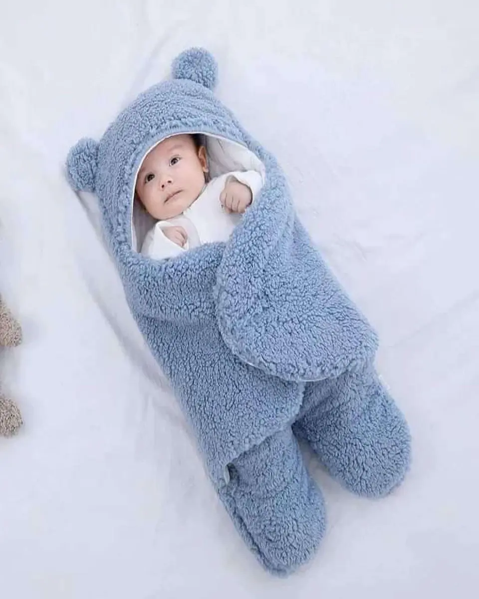 SACO DE BEBÉ OSITO TALLA 6 MESES AZUL 2