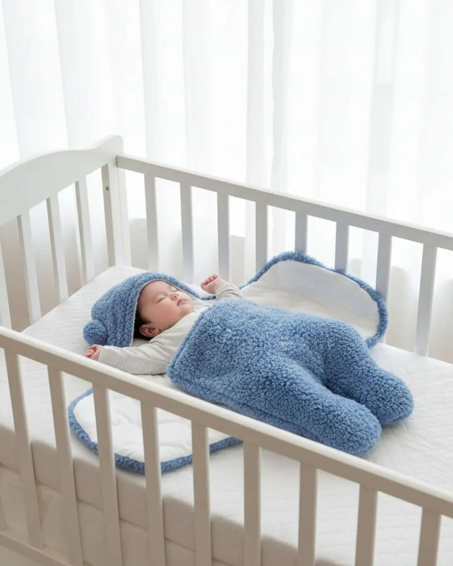 SACO DE BEBÉ OSITO TALLA 6 MESES AZUL 3