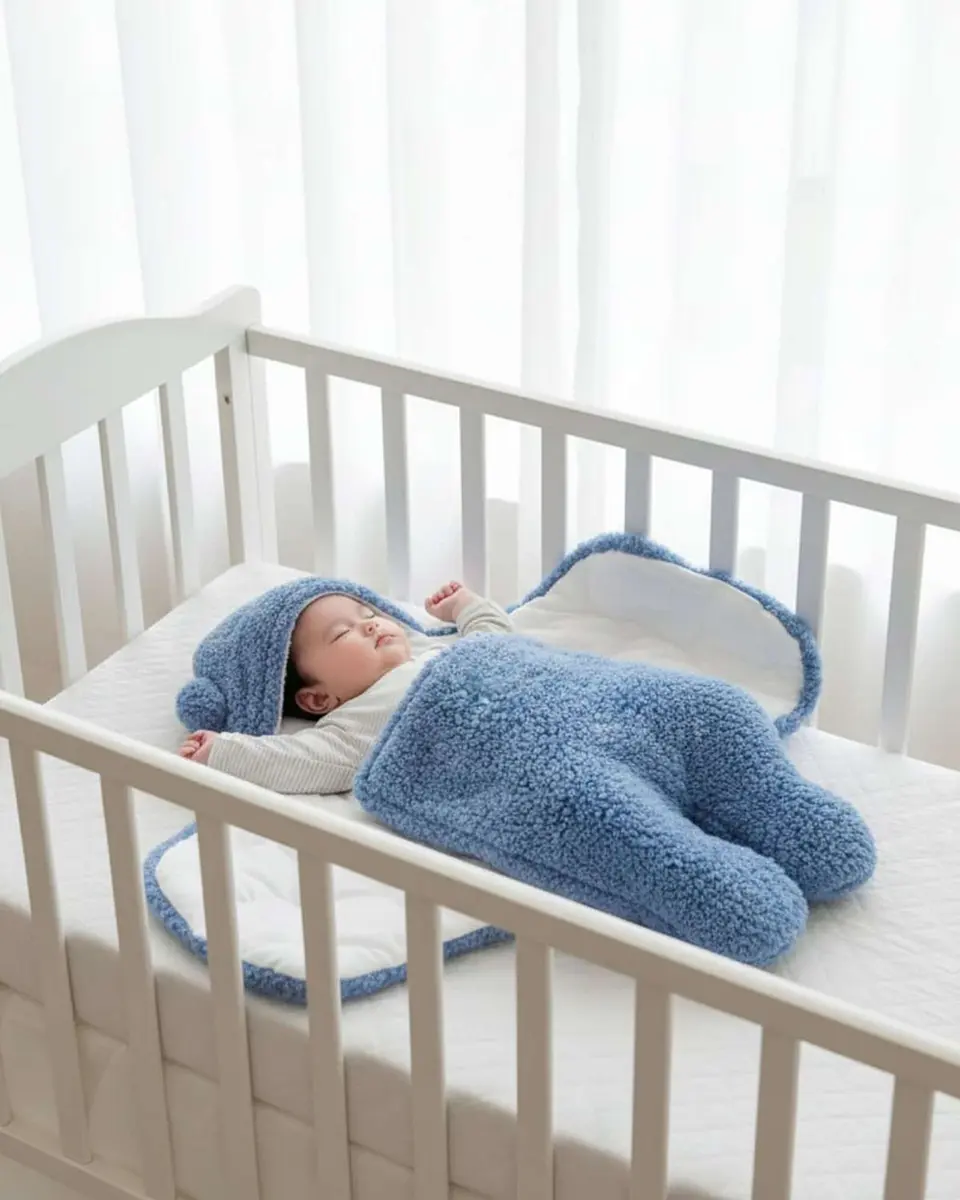 SACO DE BEBÉ OSITO TALLA 6 MESES AZUL 3