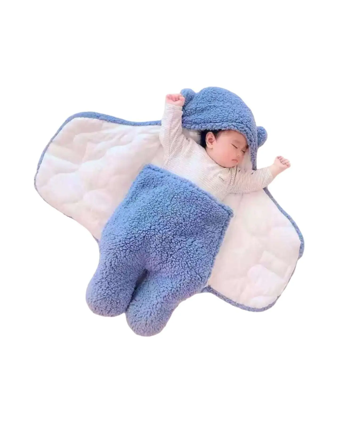SACO DE BEBÉ OSITO TALLA 6 MESES AZUL 5