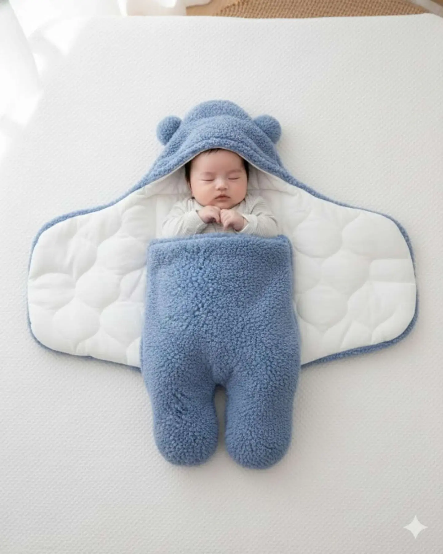 SACO DE BEBÉ OSITO TALLA 6 MESES AZUL 6