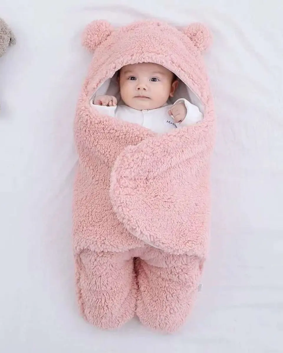 SACO DE BEBÉ OSITO TALLA 6 MESES ROSADO 2