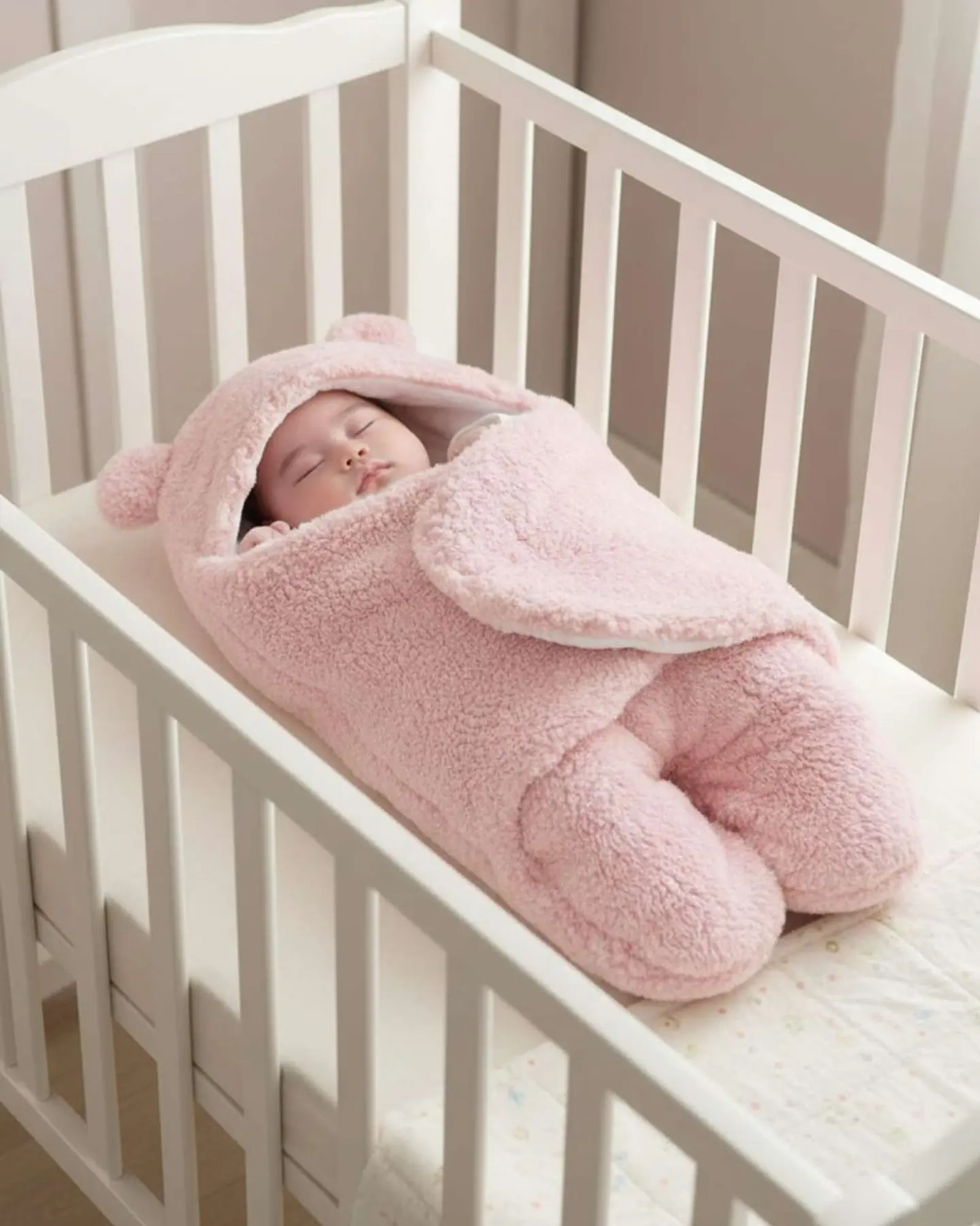 SACO DE BEBÉ OSITO TALLA 6 MESES ROSADO 3