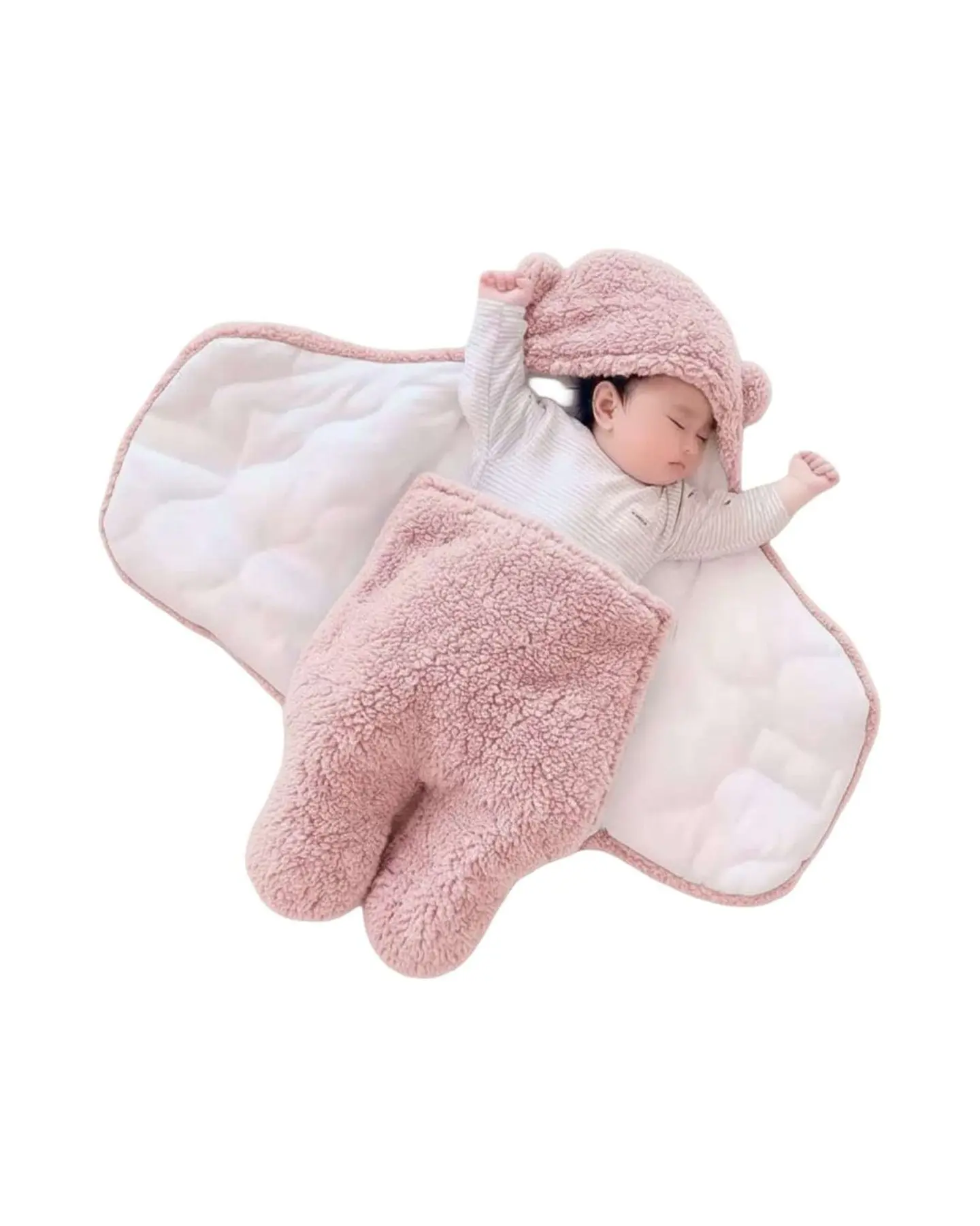 SACO DE BEBÉ OSITO TALLA 6 MESES ROSADO 5