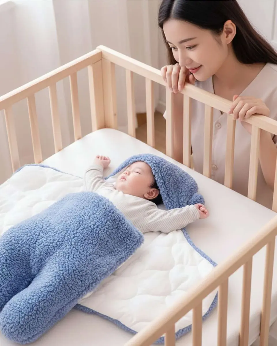 SACO DE BEBÉ OSITO TALLA 9 MESES AZUL 1
