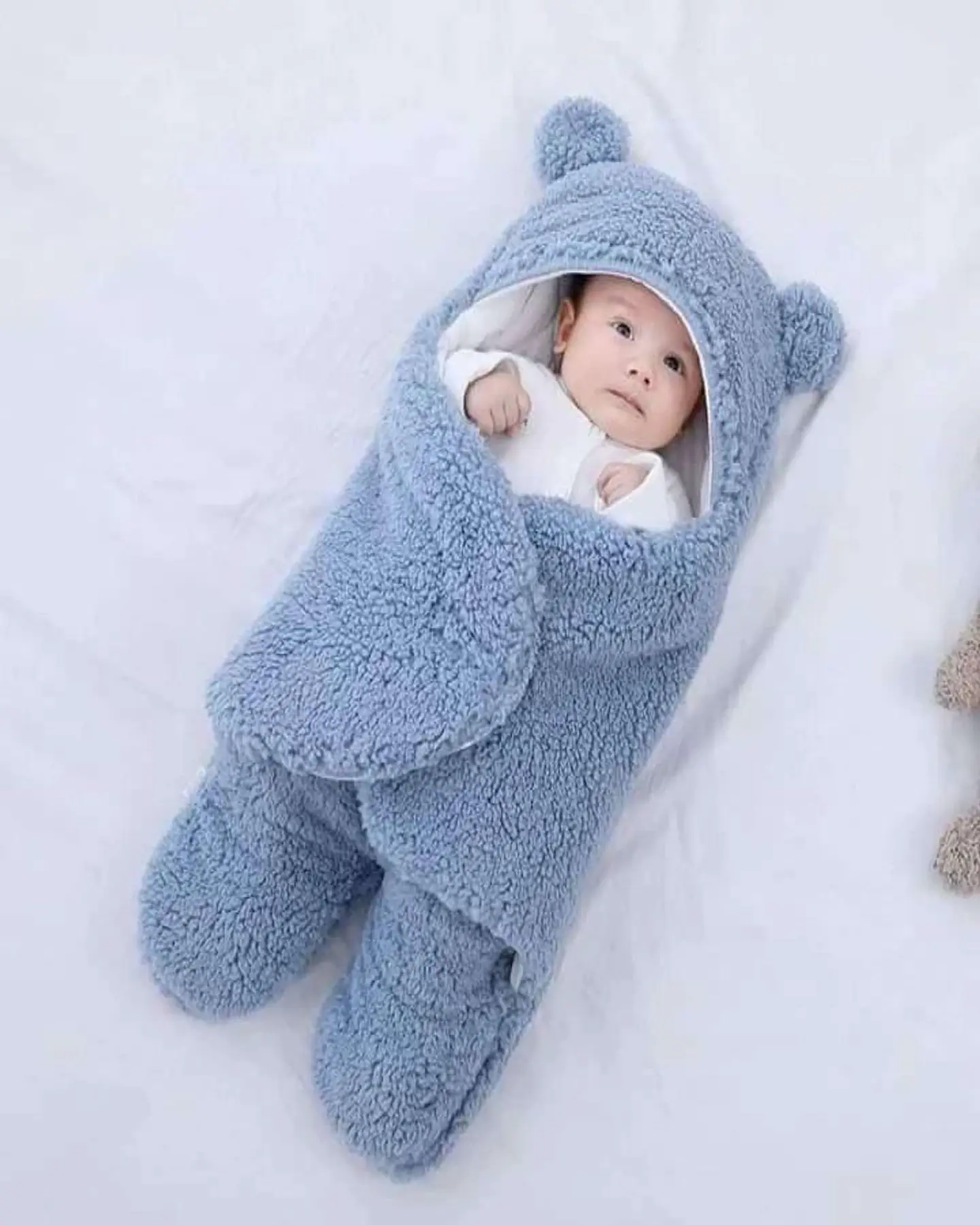 SACO DE BEBÉ OSITO TALLA 9 MESES AZUL 2