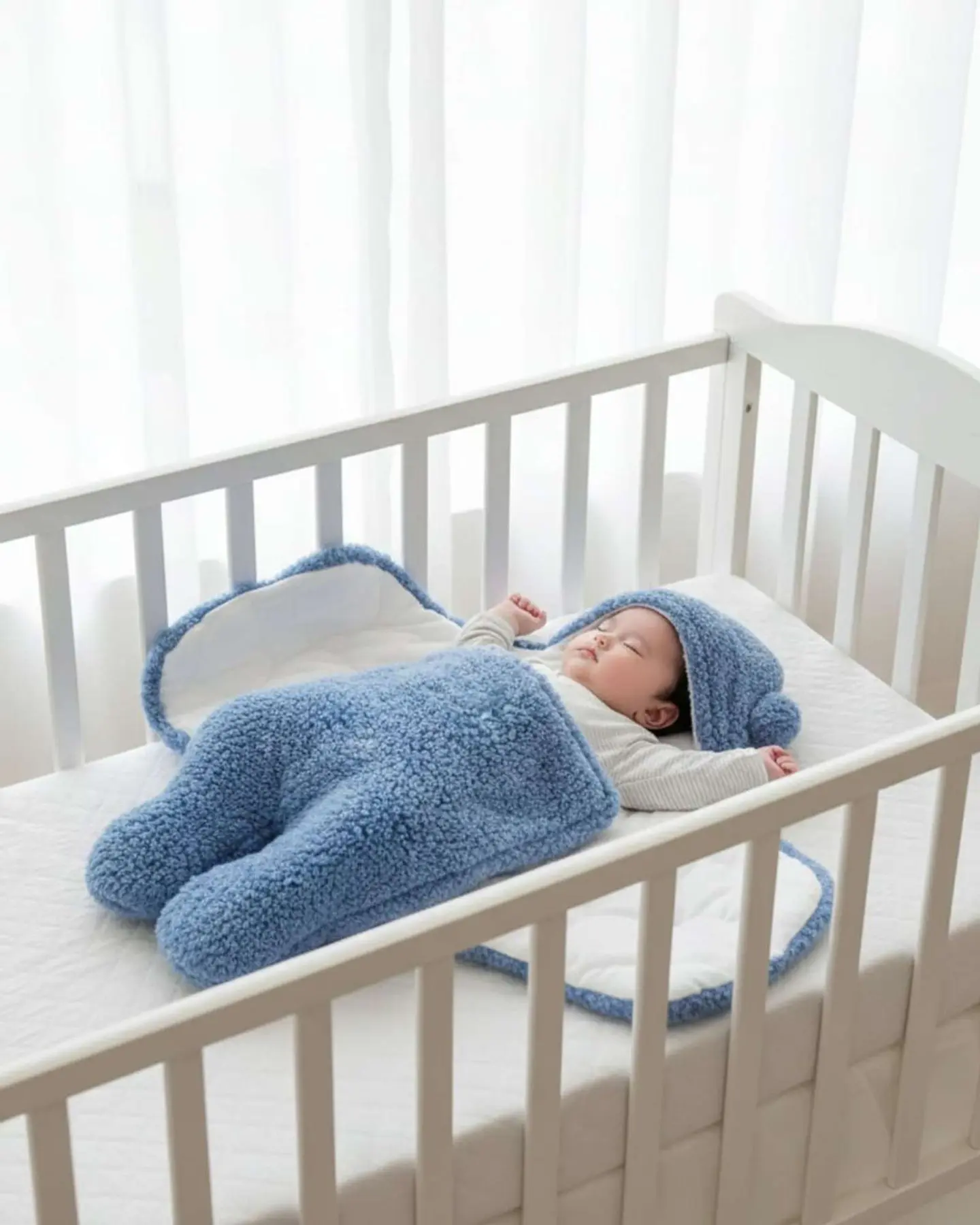 SACO DE BEBÉ OSITO TALLA 9 MESES AZUL 3