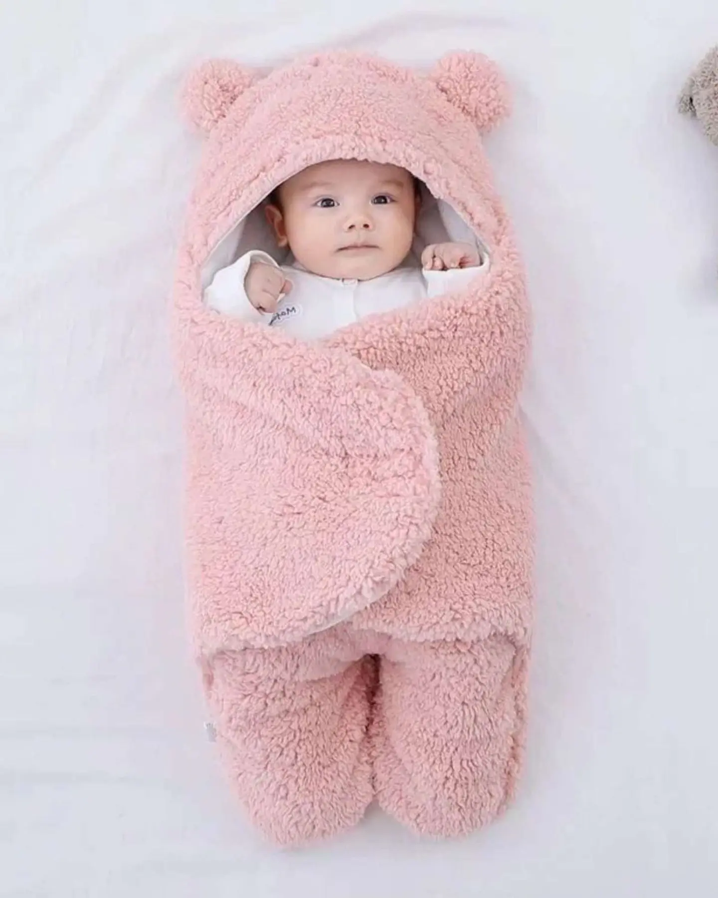 SACO DE BEBÉ OSITO TALLA 9 ROSADO 2