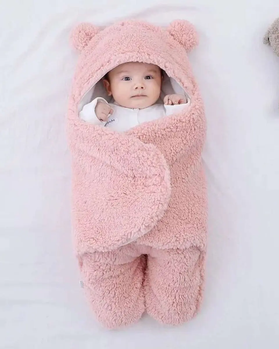 SACO DE BEBÉ OSITO TALLA 9 ROSADO 2