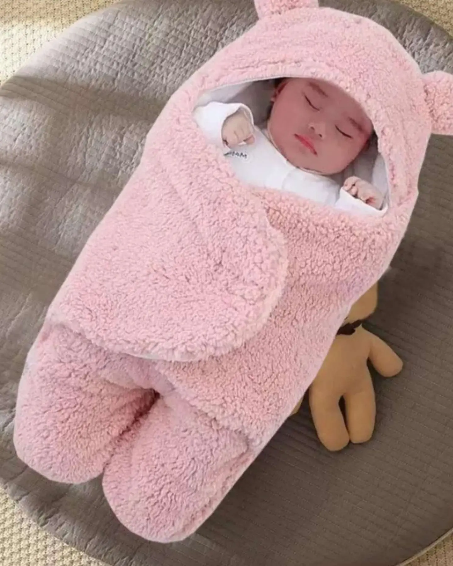 SACO DE BEBÉ OSITO TALLA 9 ROSADO 4