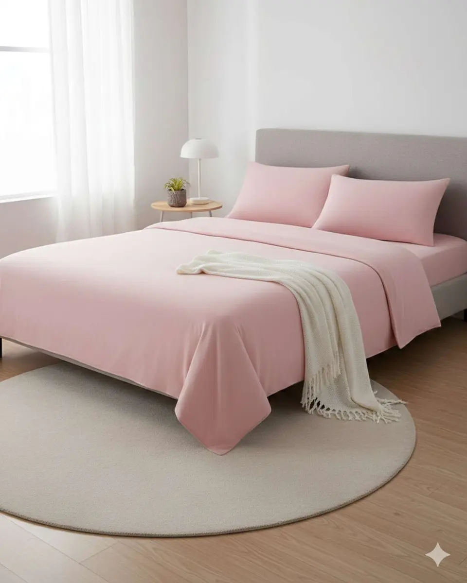 Sábana de Polar Ultra Suave Máxima Calidez y Confort Rosa plaza y media 2