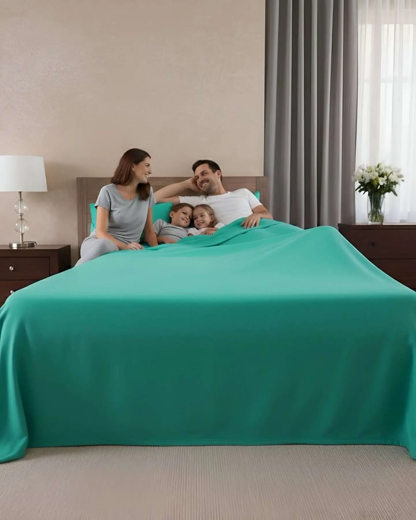 Sábana de Polar Ultra Suave Máxima Calidez y Confort Verde claro 2 plazas 4