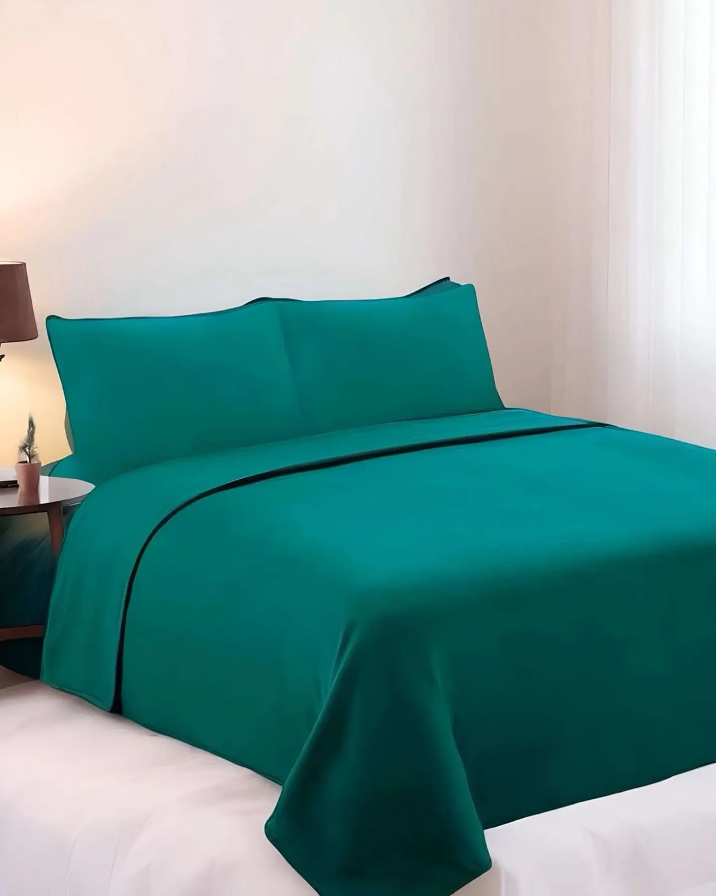 Sábana de Polar Ultra Suave Máxima Calidez y Confort Verde King 1