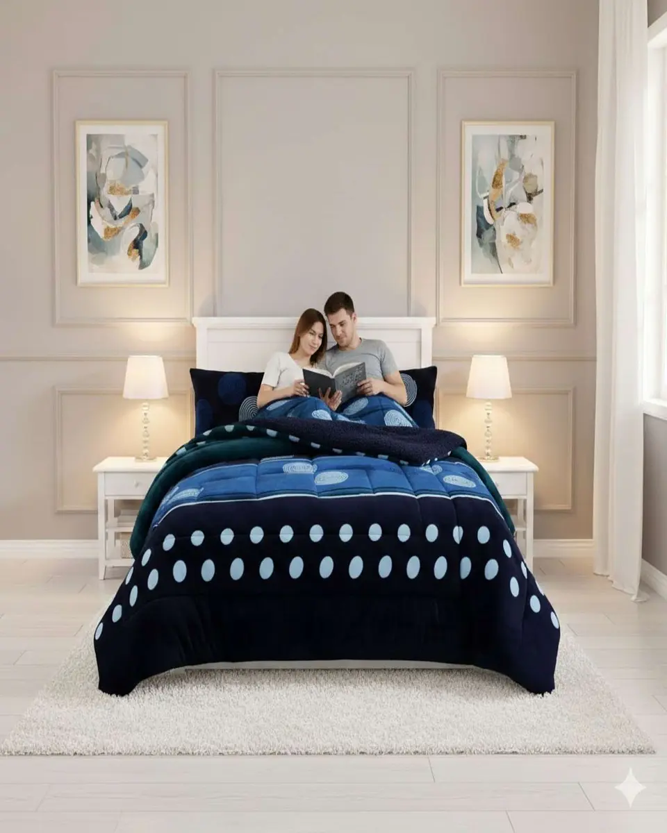 Cubrecama Plush con  Chiporro de Invierno 2 Plazas 2