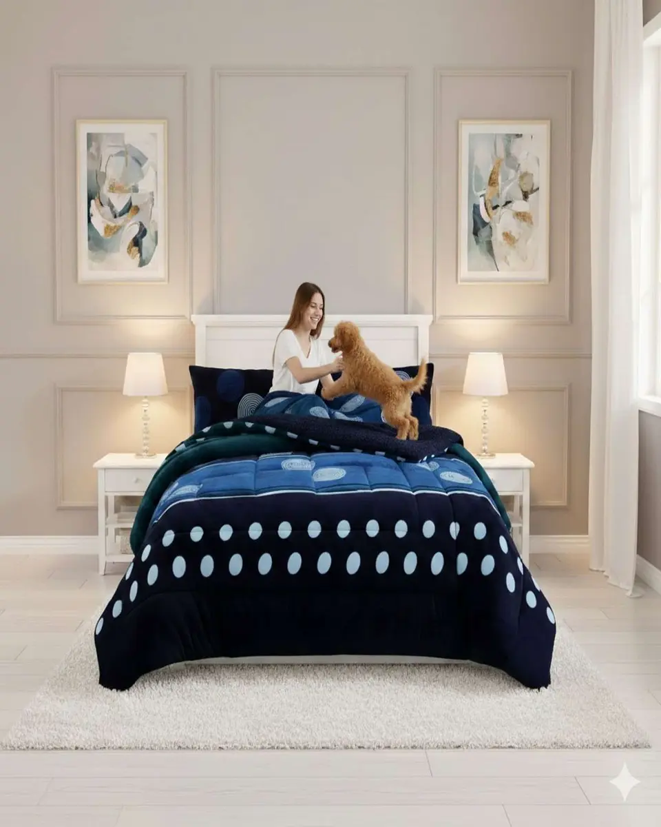 Cubrecama Plush con  Chiporro de Invierno 2 Plazas 5