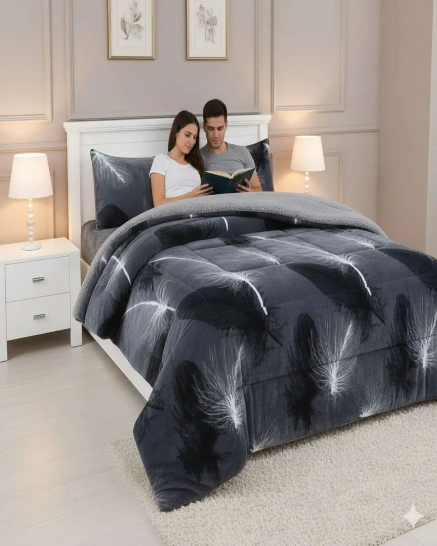 Cubrecama Premium Plush y Chiporro - Invierno King 2