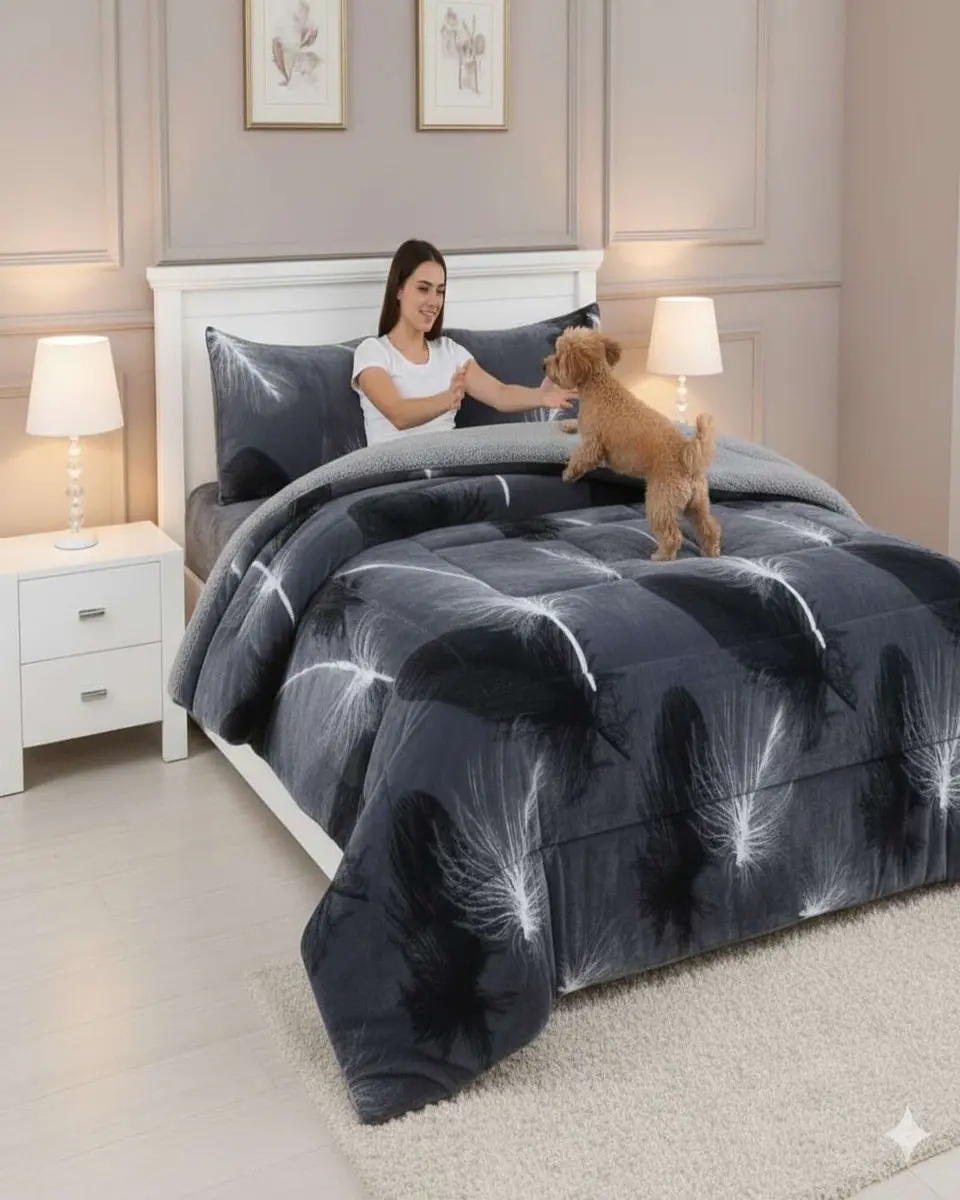 Cubrecama Premium Plush y Chiporro - Invierno King 4