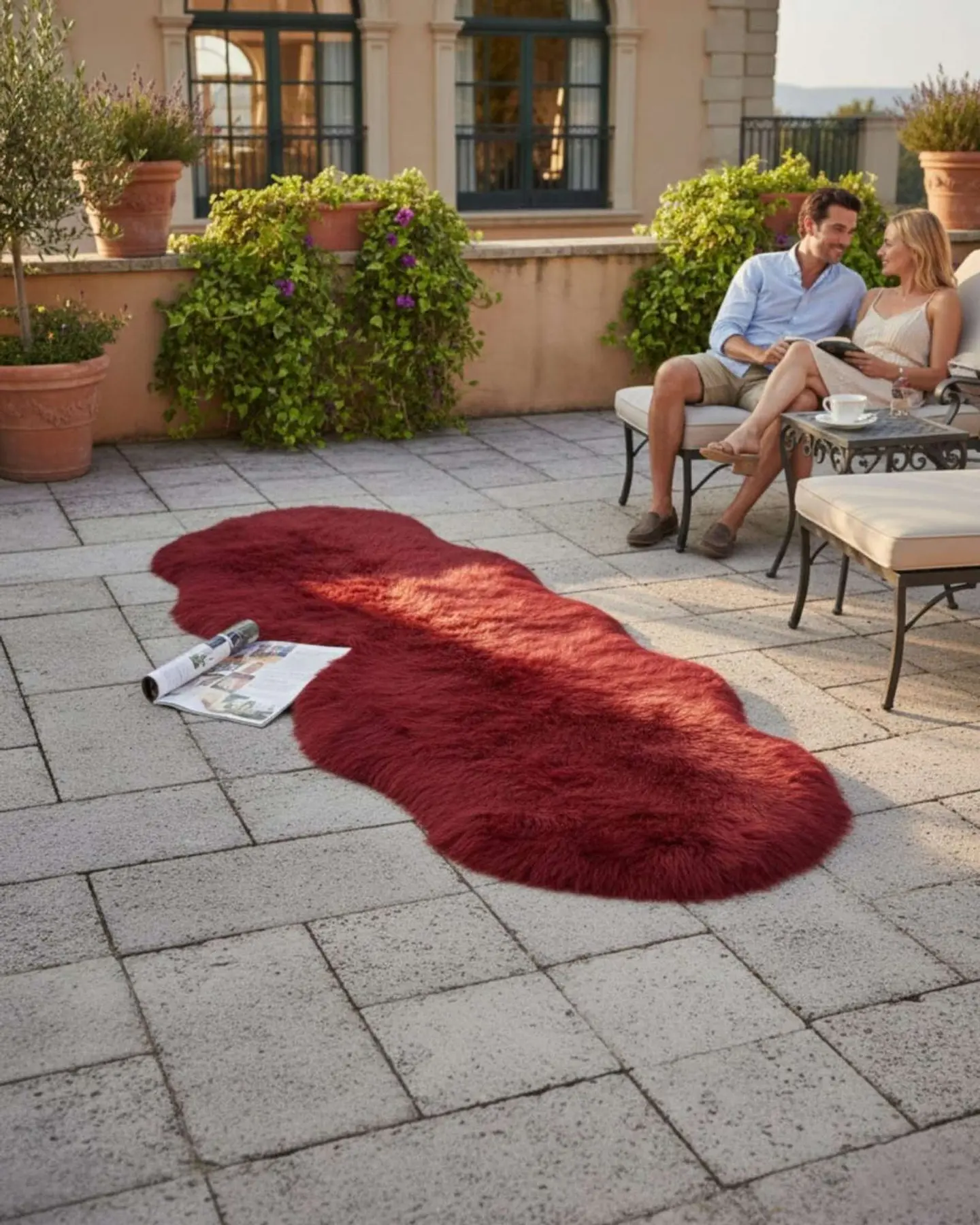 Alfombra de pelo de oveja sintetico ultra suave 2