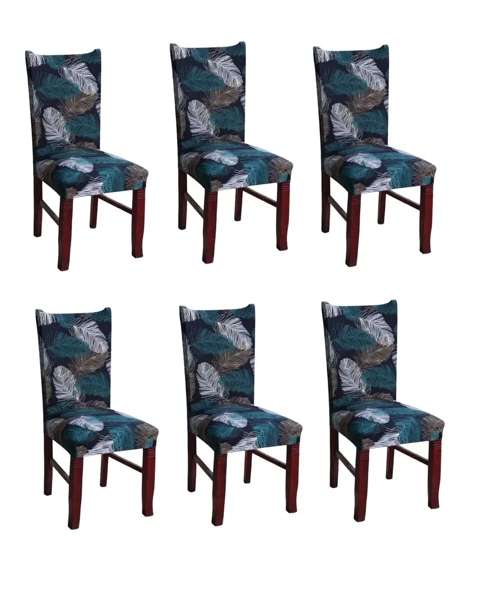 SET DE 6 FUNDAS LISAS ELASTICADAS DE SILLAS 3