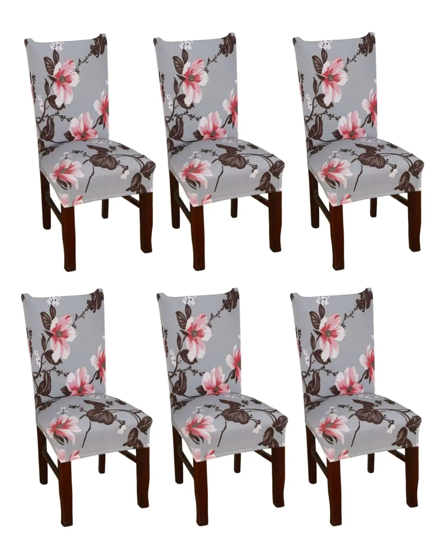 SET DE 6 FUNDAS LISAS ELASTICADAS DE SILLAS 3