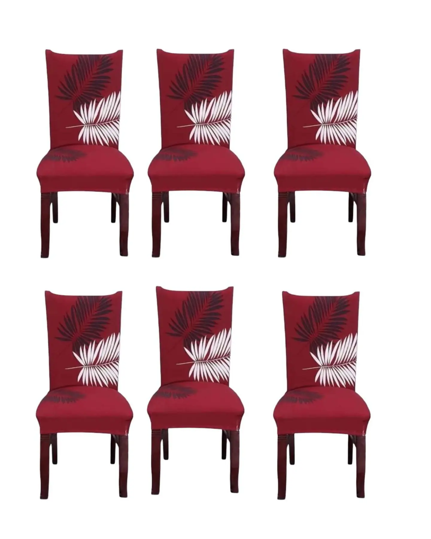 SET DE 6 FUNDAS LISAS ELASTICADAS DE SILLAS 3