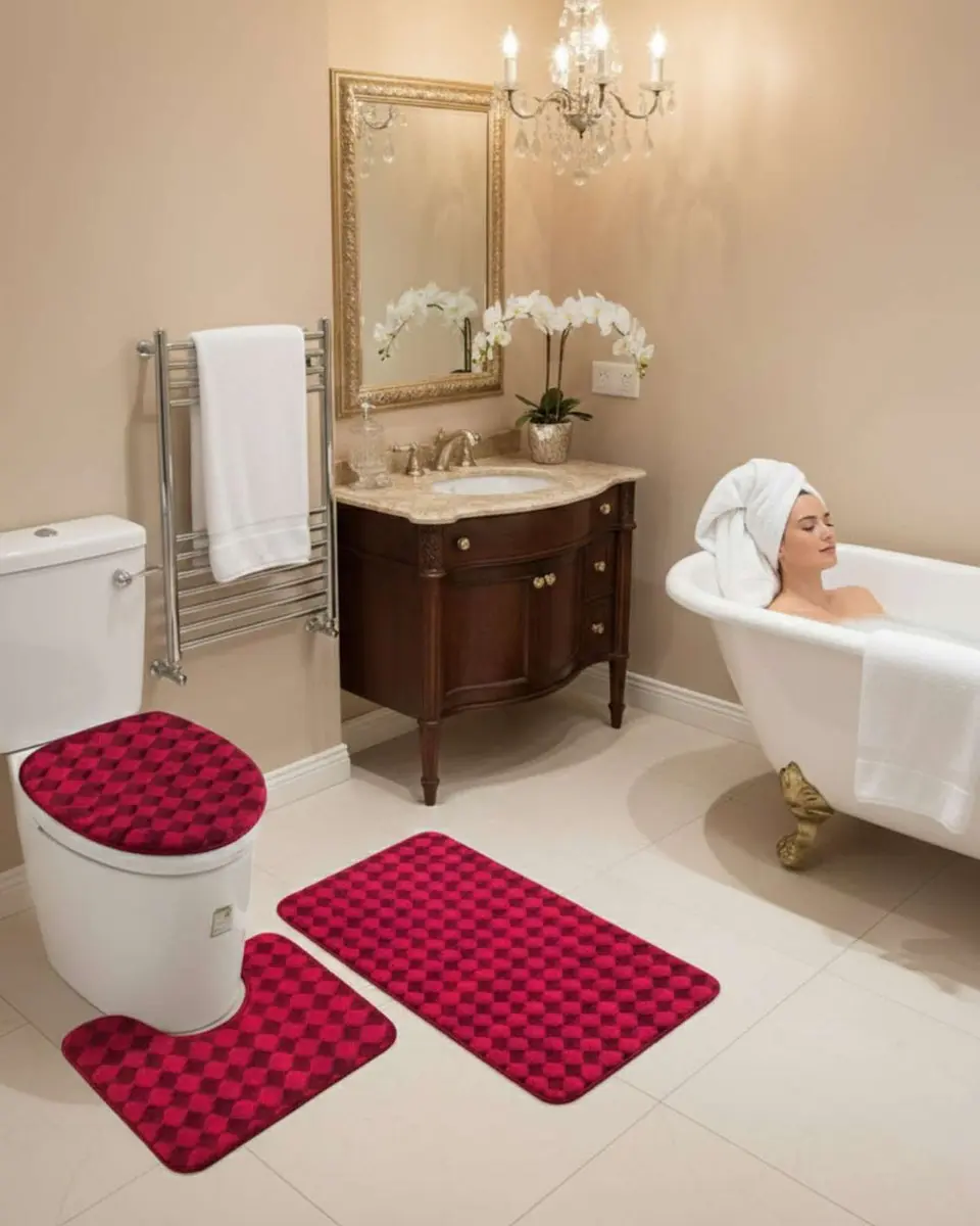 SET DE BAÑO 3 PIEZAS SUAVES Y ABSORBENTES 2
