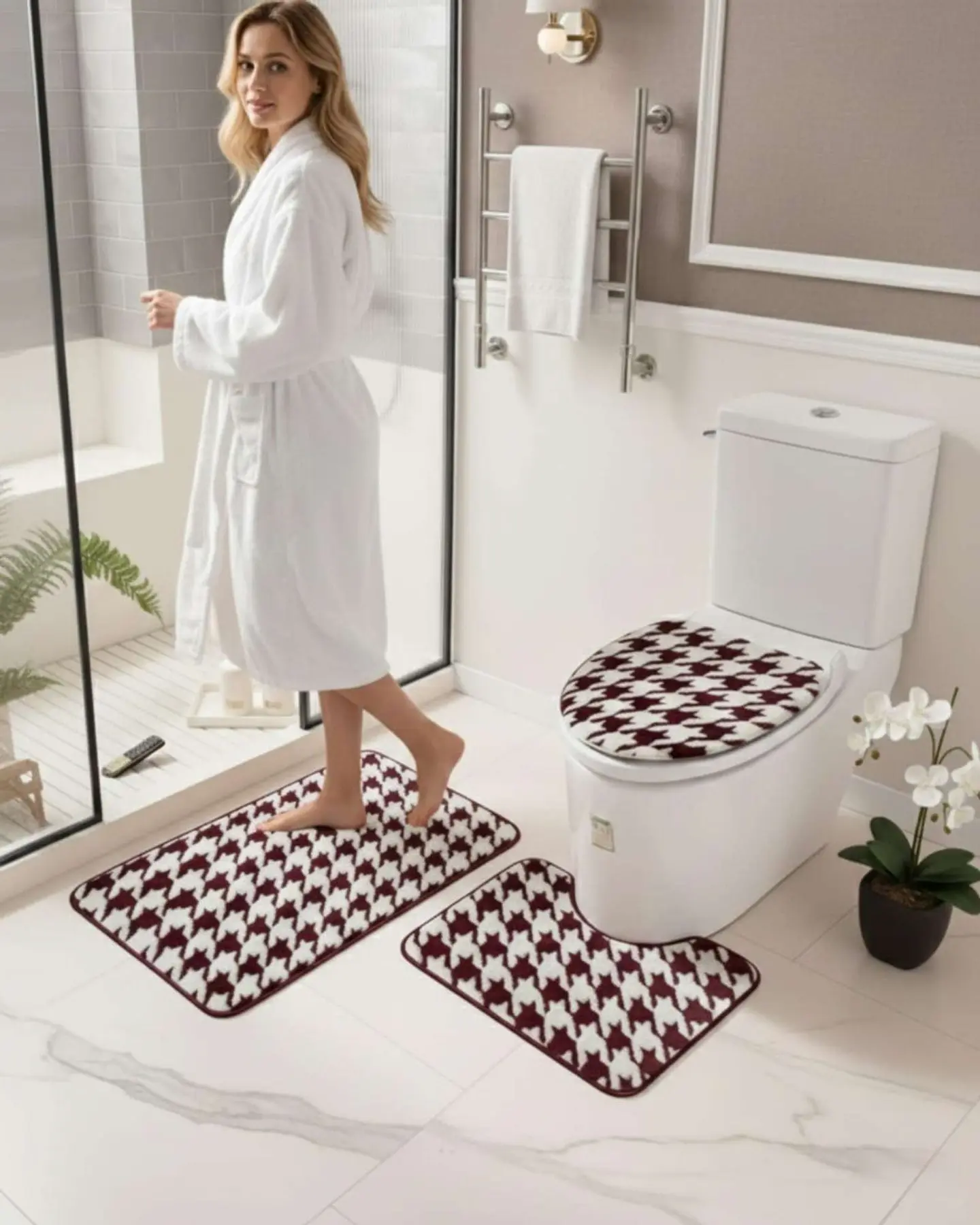 SET DE BAÑO 3 PIEZAS SUAVES Y ABSORBENTES 5