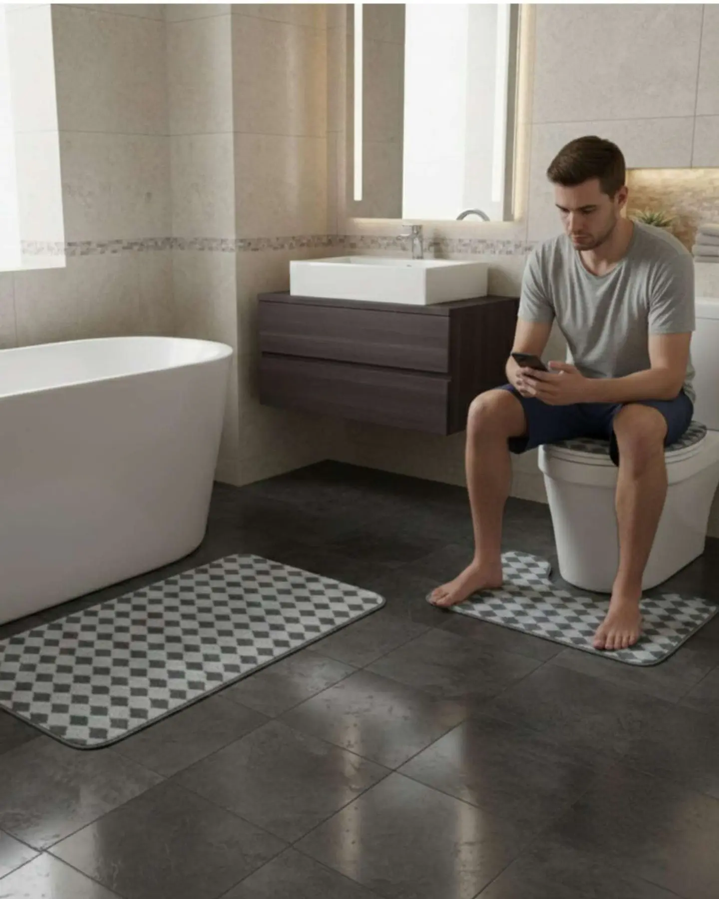 SET DE BAÑO 3 PIEZAS SUAVES Y ABSORBENTES 4