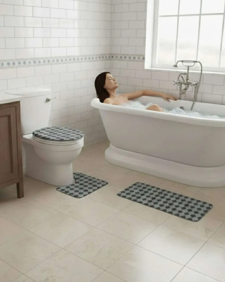 SET DE BAÑO 3 PIEZAS SUAVES Y ABSORBENTES 5
