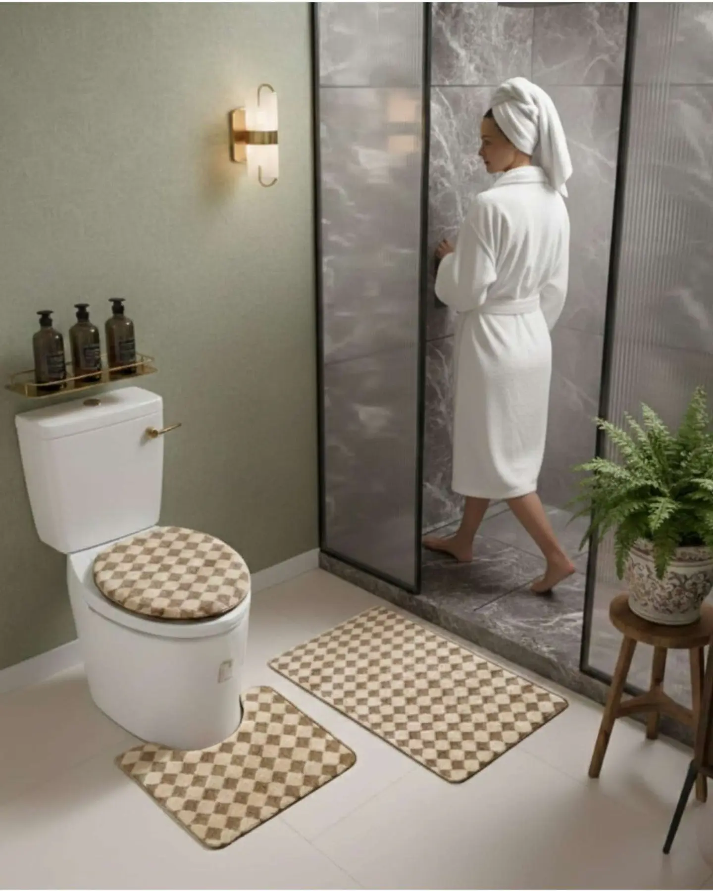 SET DE BAÑO 3 PIEZAS SUAVES Y ABSORBENTES 2