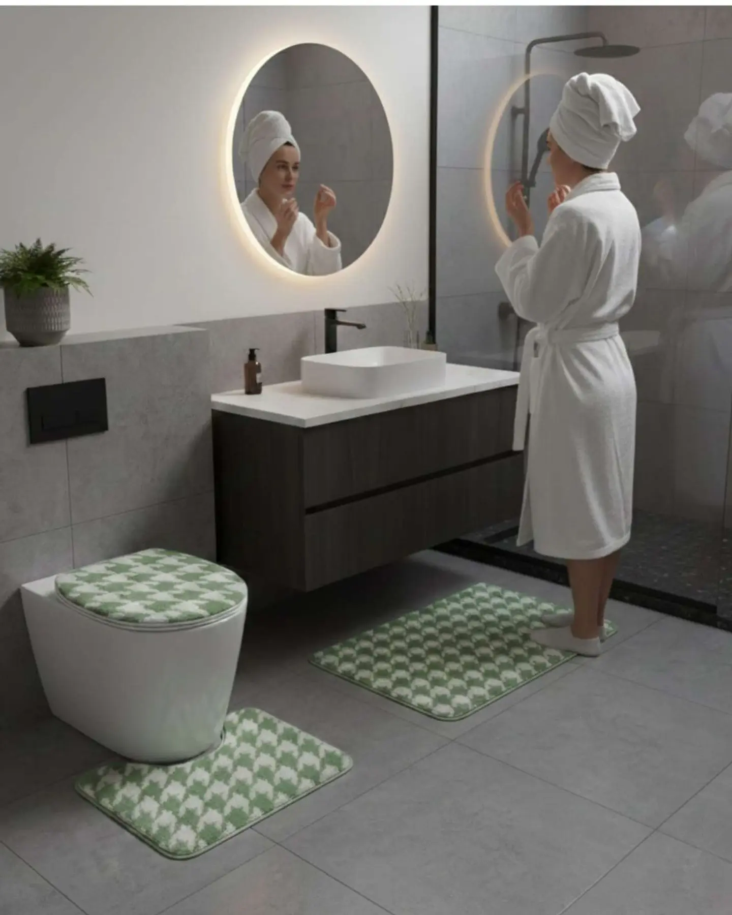 SET DE BAÑO 3 PIEZAS SUAVES Y ABSORBENTES 5
