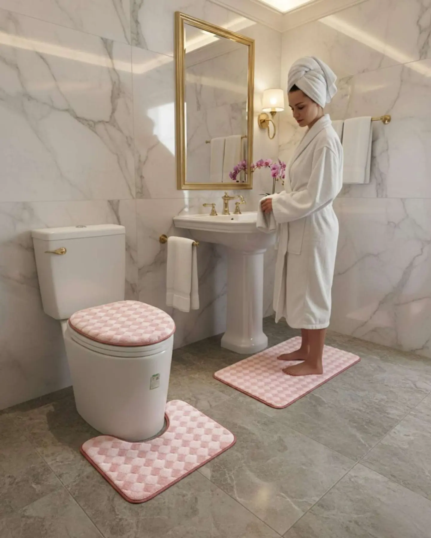 SET DE BAÑO 3 PIEZAS SUAVES Y ABSORBENTES 4