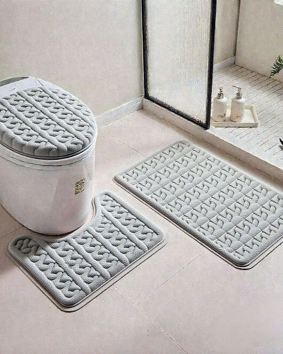 SET DE BAÑO 3 PIEZAS SUAVES Y ABSORBENTES 1