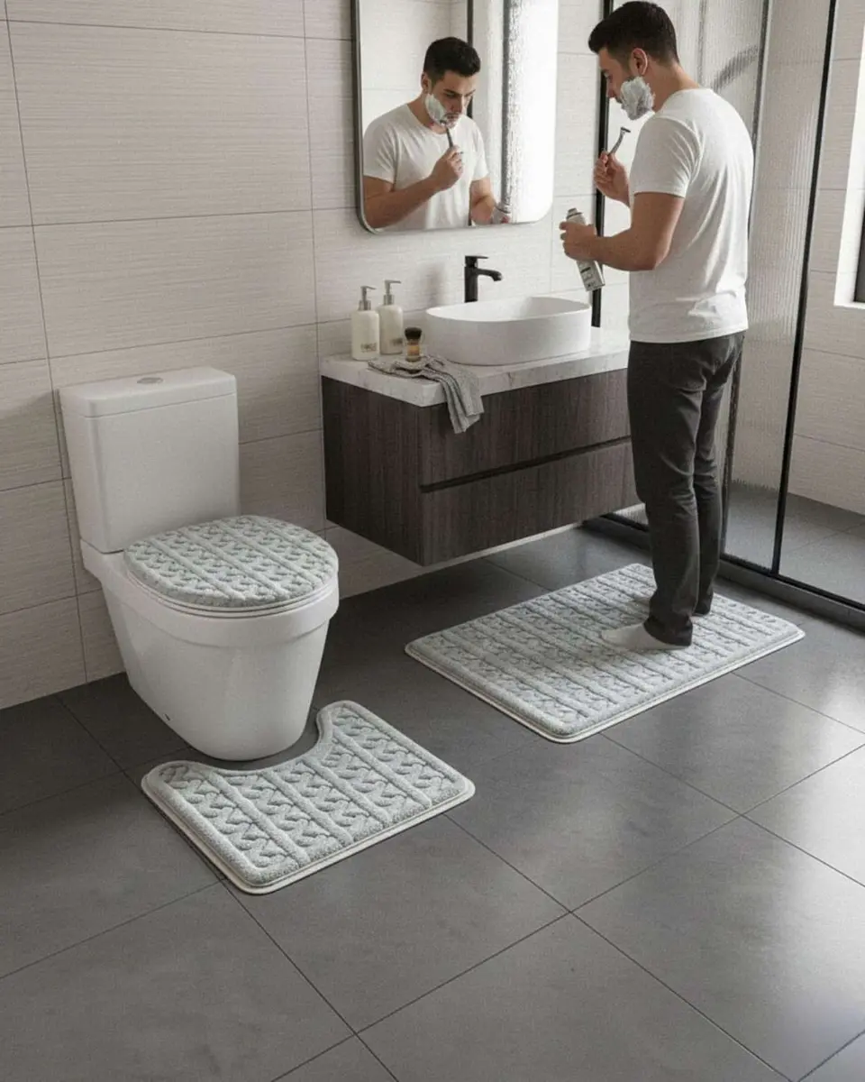 SET DE BAÑO 3 PIEZAS SUAVES Y ABSORBENTES 3