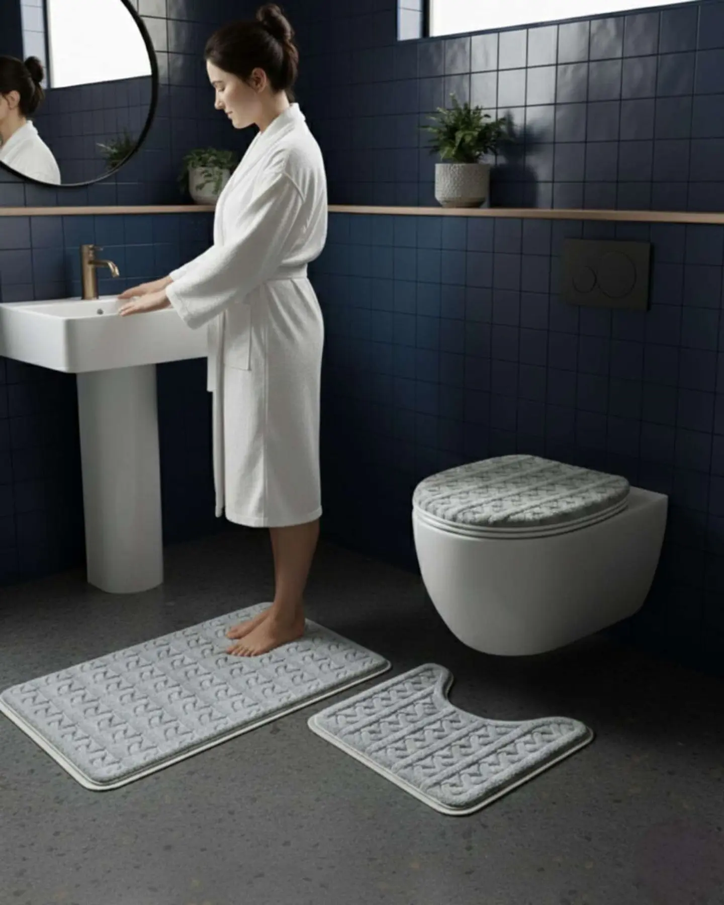 SET DE BAÑO 3 PIEZAS SUAVES Y ABSORBENTES 4