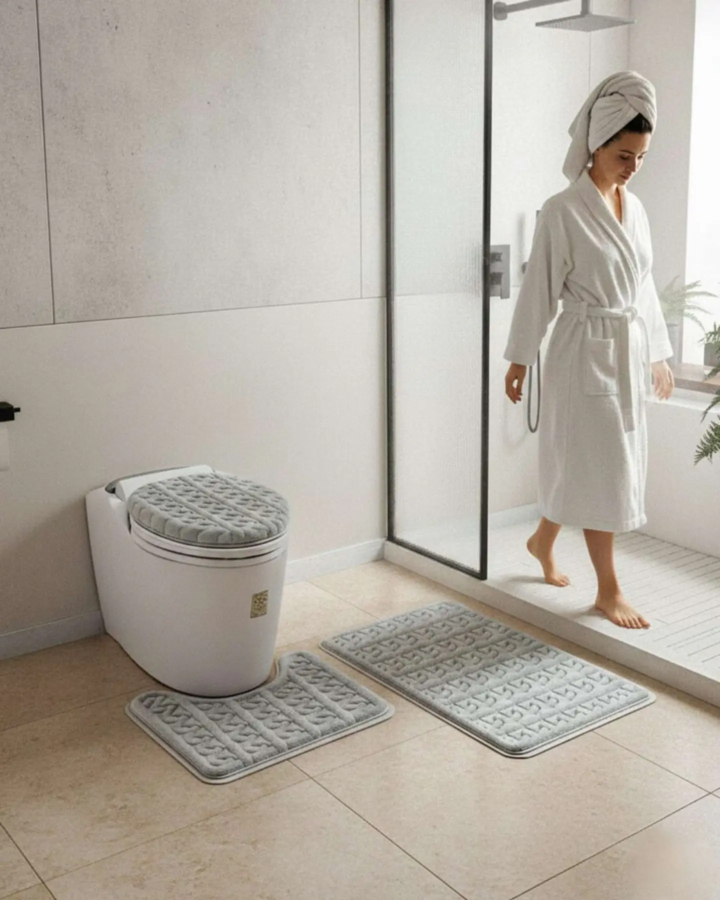 SET DE BAÑO 3 PIEZAS SUAVES Y ABSORBENTES 5