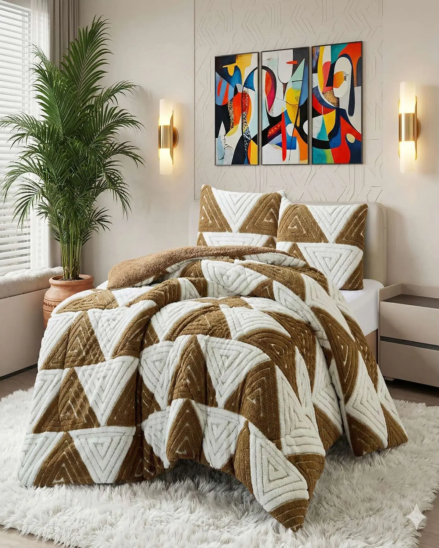 Cubrecama Plaza y Media Invierno Jacquard Cutting Premium Chiporro Extra Suave 4