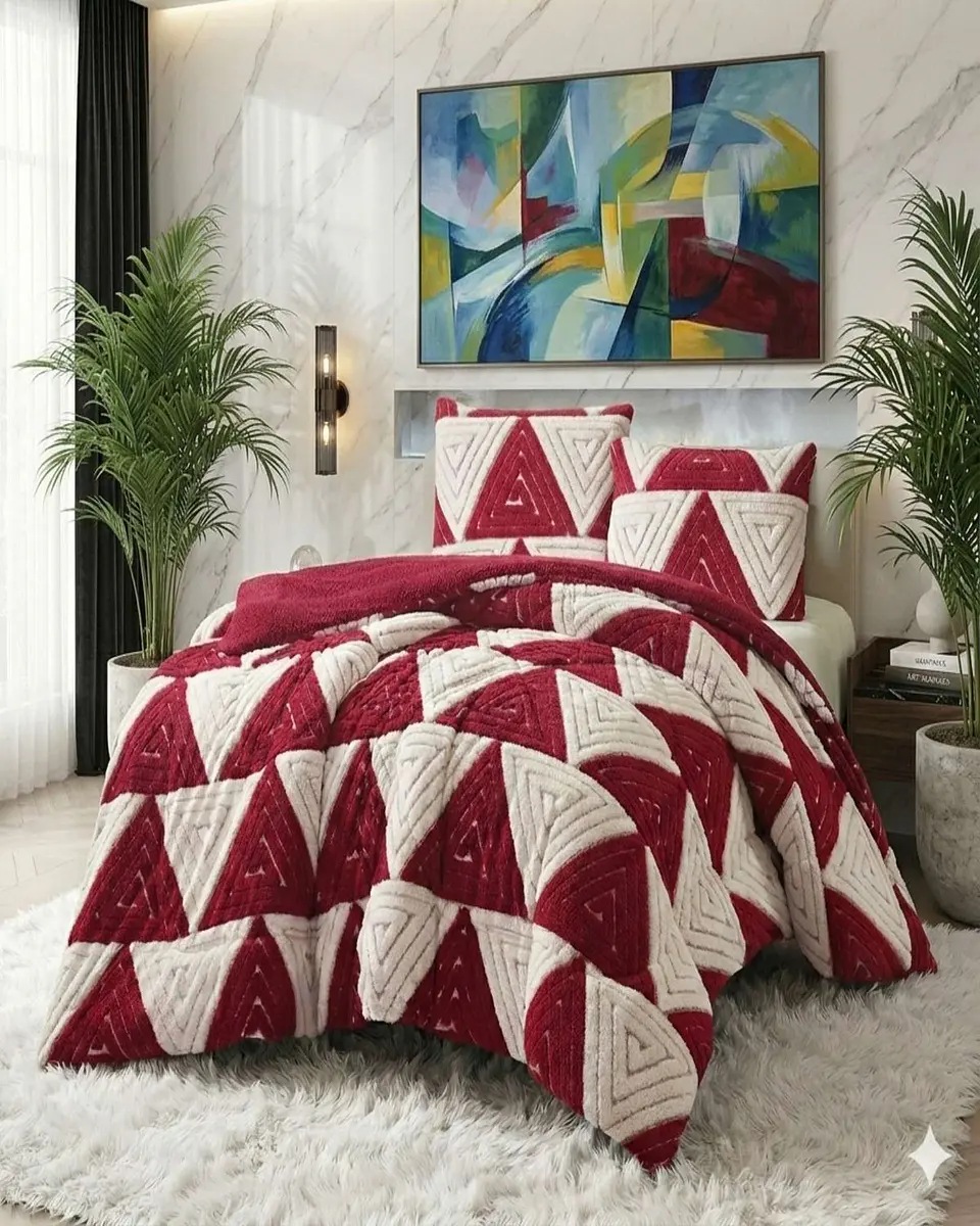 Cubrecama Plaza y Media Invierno Jacquard Cutting Premium Chiporro Extra Suave 6