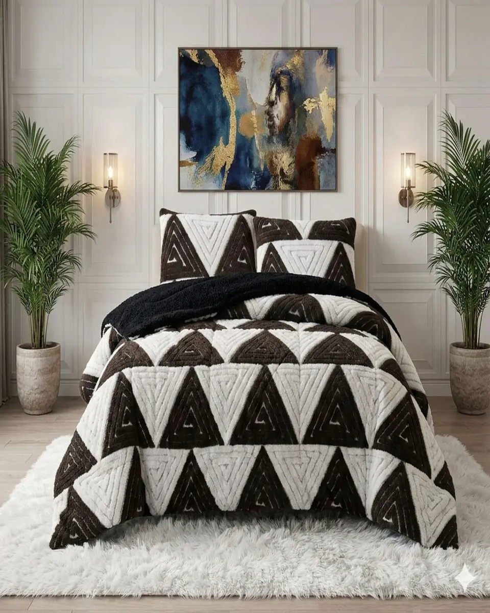 Cubrecama King Invierno Jacquard Cutting Premium Chiporro Extra Suave 6