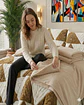 Set Cubrecama mas Sabana de Polar  Plaza y media modelo Jacquard Cutting Premium - Miniatura 1