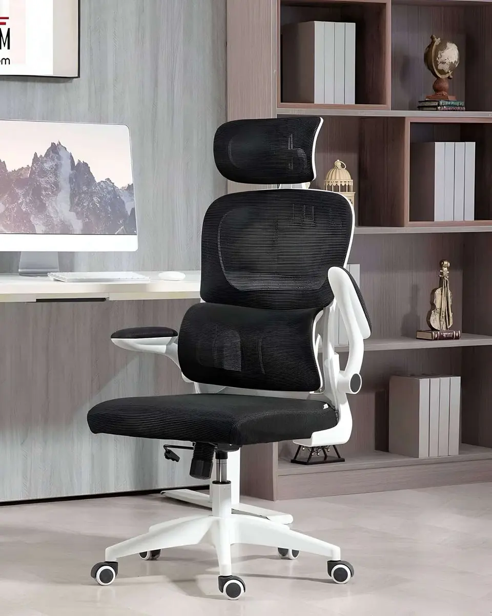 Silla Ergonómica Pro Máximo Confort con Apoyacabeza Ajustable Blanca 1