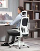 Silla Ergonómica Pro Máximo Confort con Apoyacabeza Ajustable Blanca - Miniatura 4