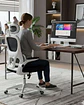 Silla Ergonómica Pro Máximo Confort con Apoyacabeza Ajustable Blanca - Miniatura 5