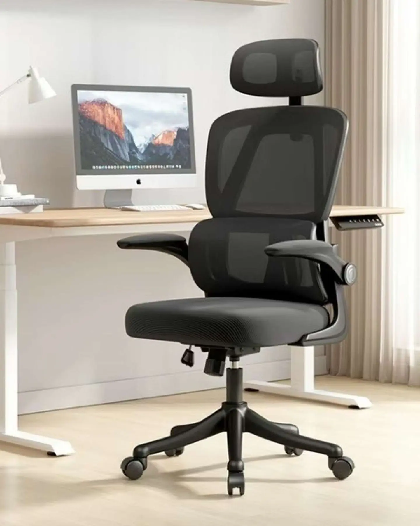 Silla Ergonómica Pro Máximo Confort con Apoyacabeza Ajustable Negra 1