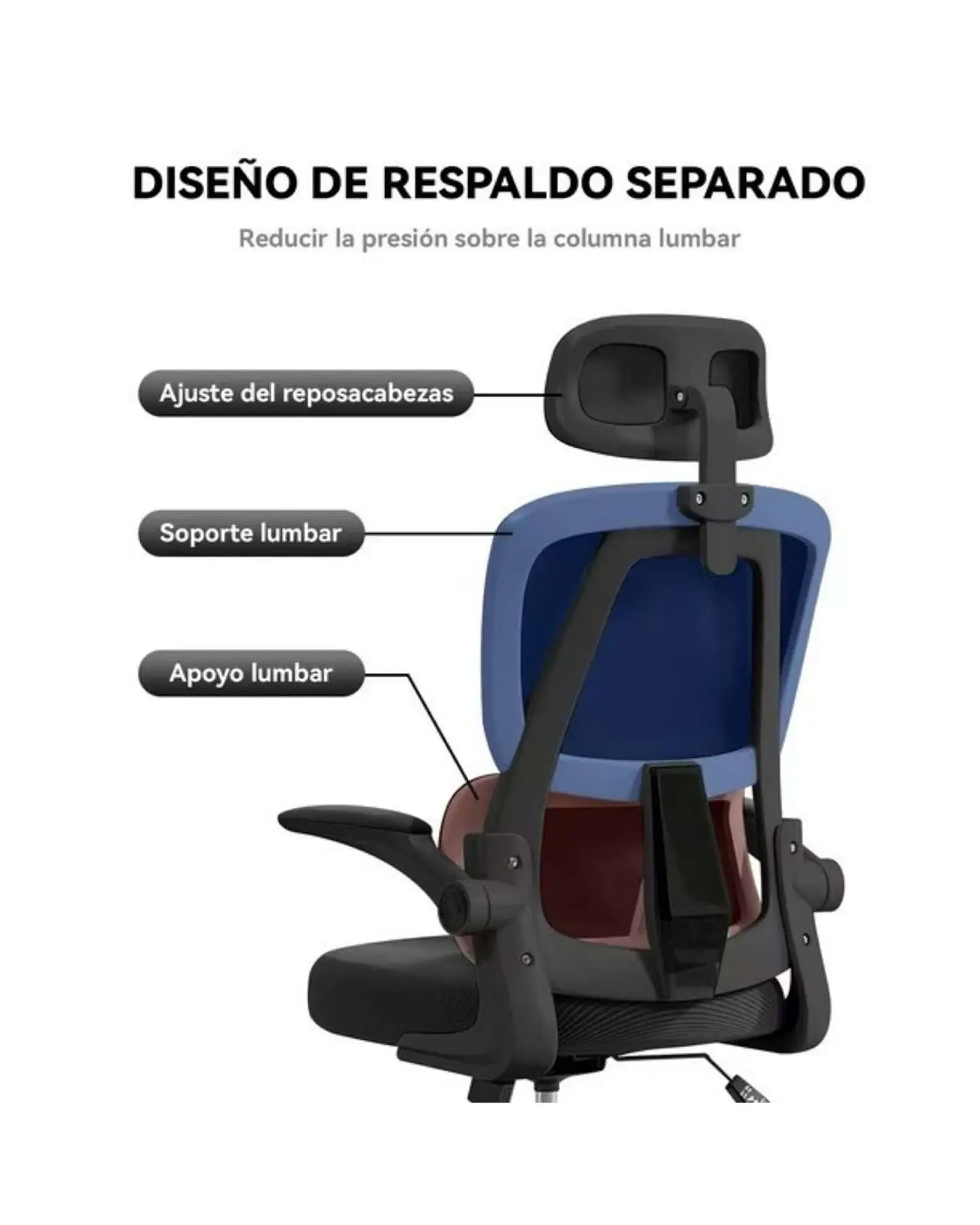 Silla Ergonómica Pro Máximo Confort con Apoyacabeza Ajustable Negra 5
