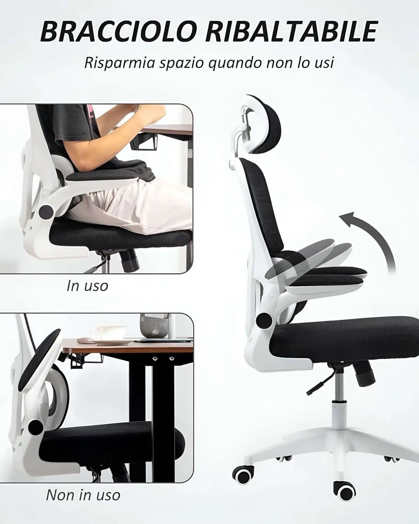 Silla Ergonómica Pro Máximo Confort con Apoyacabeza Ajustable Negra 6