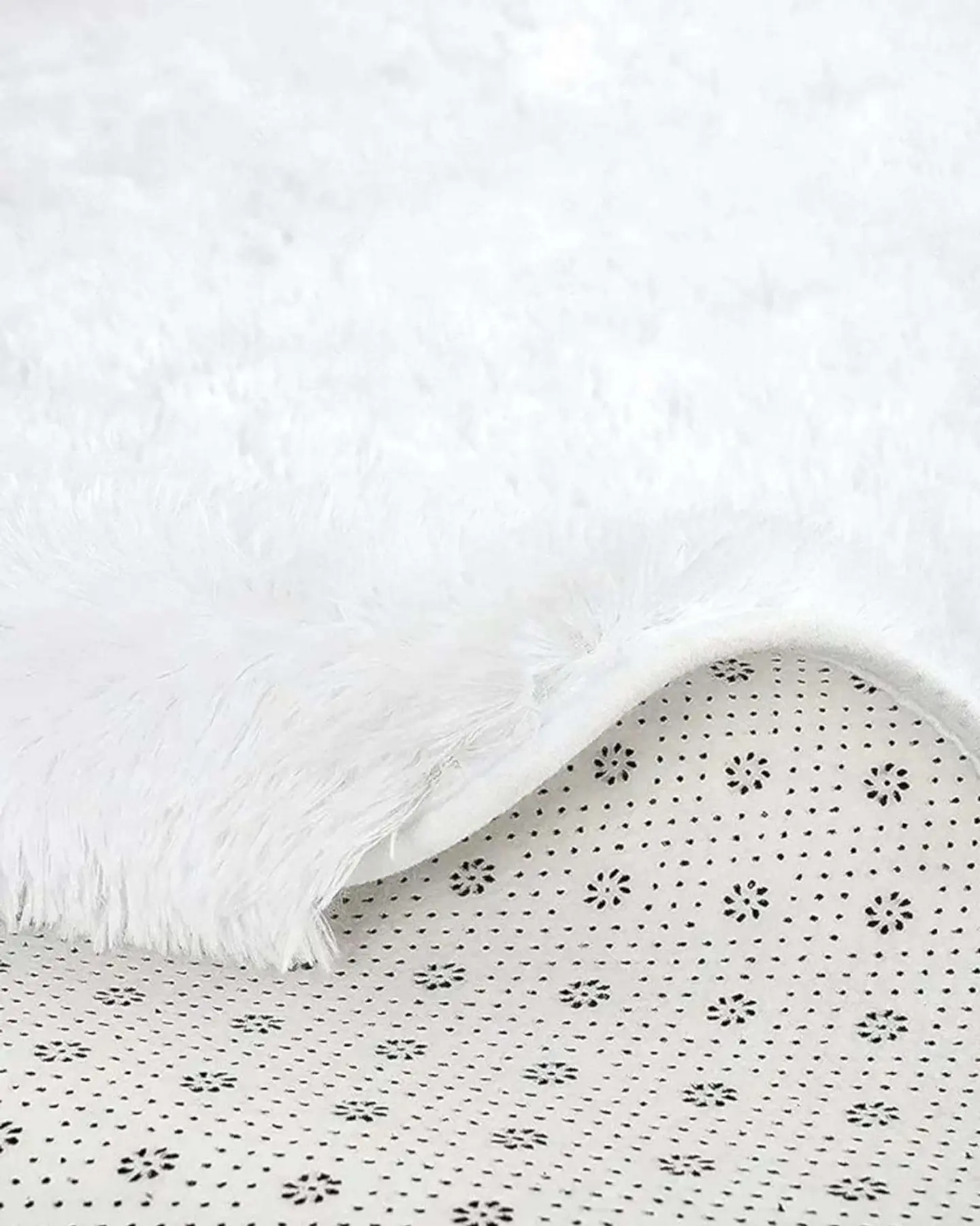 Alfombra Redonda de Pelo Suave Shaggy 150 cm 5