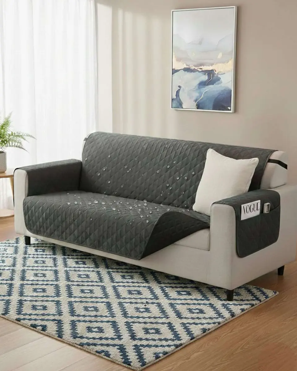 Cubre sillon reversibles con bolsas 3 Cuerpos 1