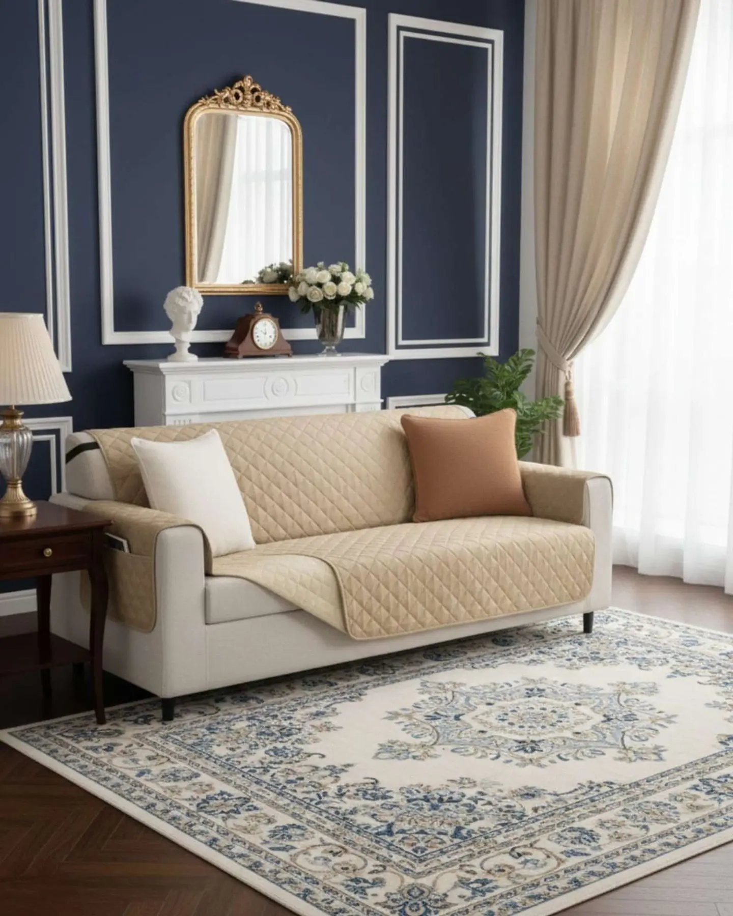 Cubre sillon reversibles con bolsas 3 Cuerpos 2